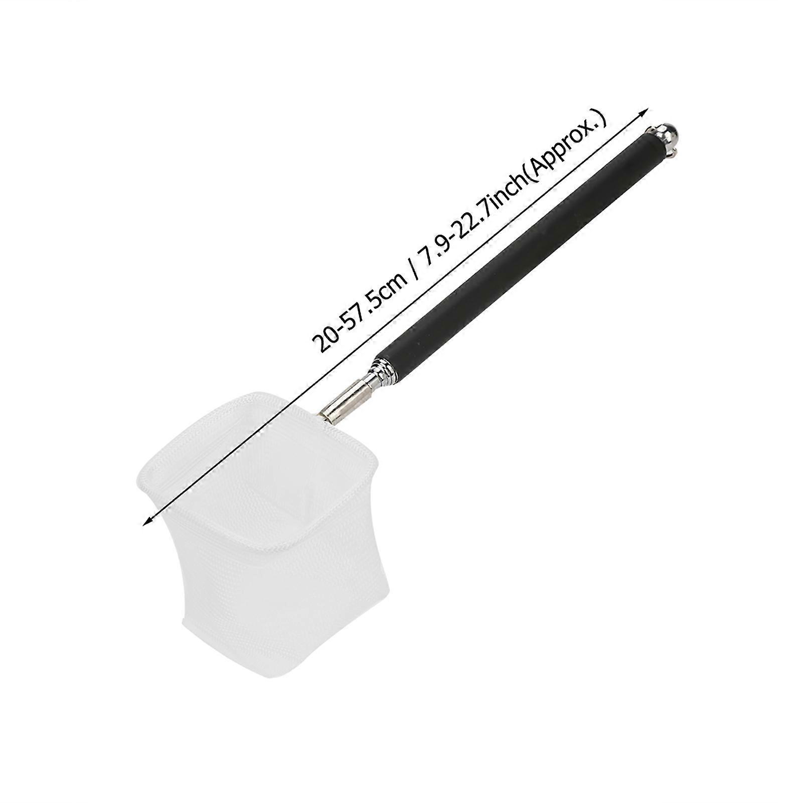Adjustable Mini Fishing Net Pole 20-57.5cm Black Square Net