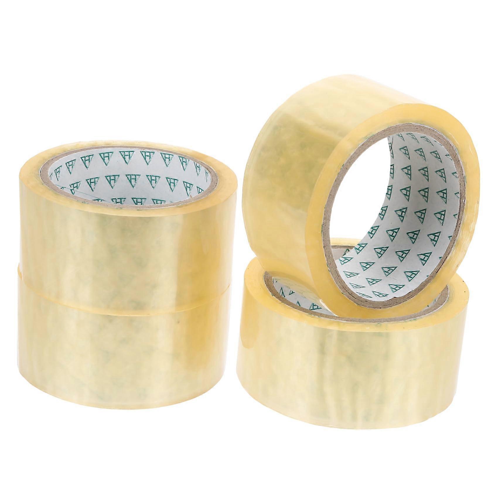 4 Rolls Wide Transparent Tape, Durable for Home Office, School, and Carton Packaging – Practical Solution for  and Gift Wrapping