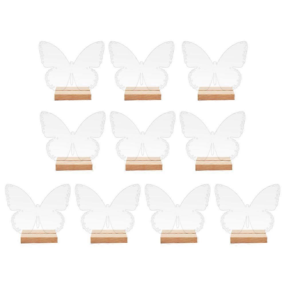 Acrylic Butterfly Table Signs with Wooden Base Wedding, Banquet, Party, Restaurant & Event Seating Chart Place Cards Set