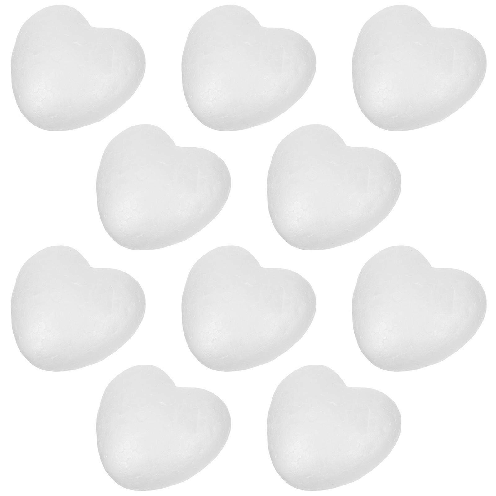 Adornment School Projects Lightweight Foam Heart Model 100mm 10Pcs