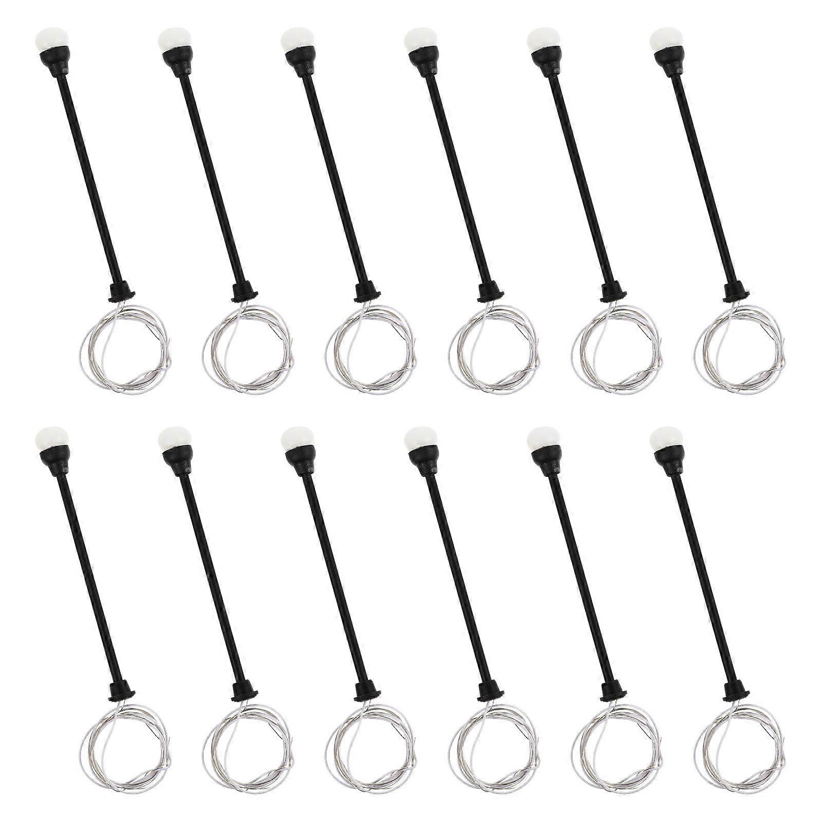 12pcs Street Lamp Models for Micro Landscape Decor – Realistic Lighting Adornment for Table Scenery – Educational Miniature Streetlights