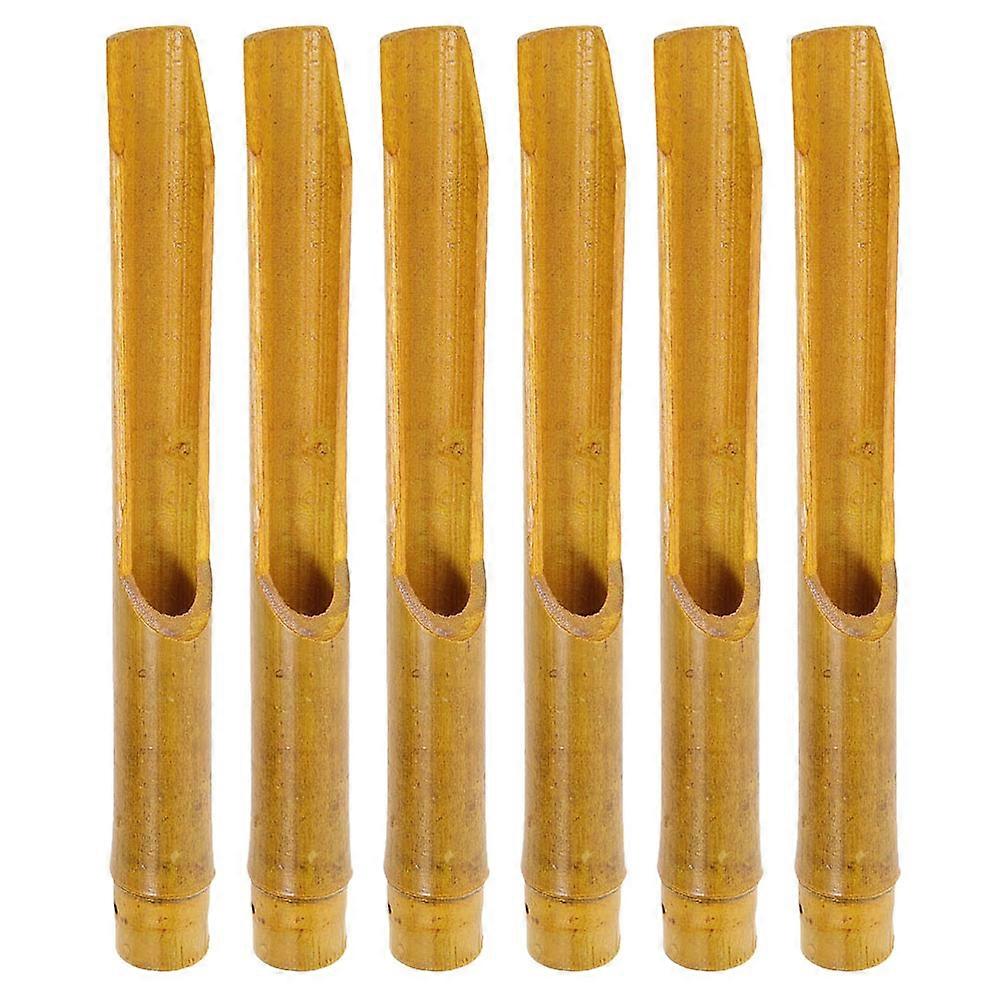 Outdoor Bamboo Chime Replacement Parts Diy Makers Craft Enthusiasts 6Pcs Golden Hollow Tube
