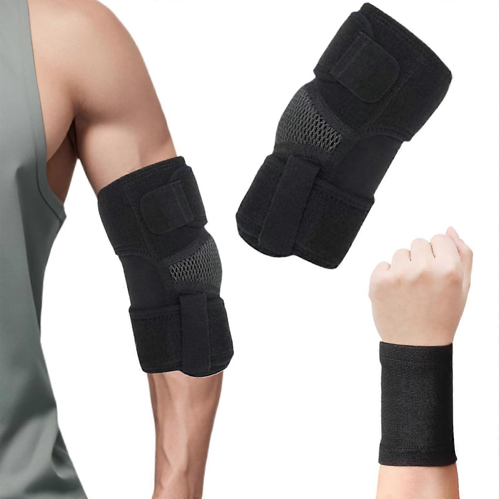 Elbow Brace for Tennis Elbow, Adjustable Epicondylitis Support Bandage, Breathable Material, Reduces Swelling, Unisex