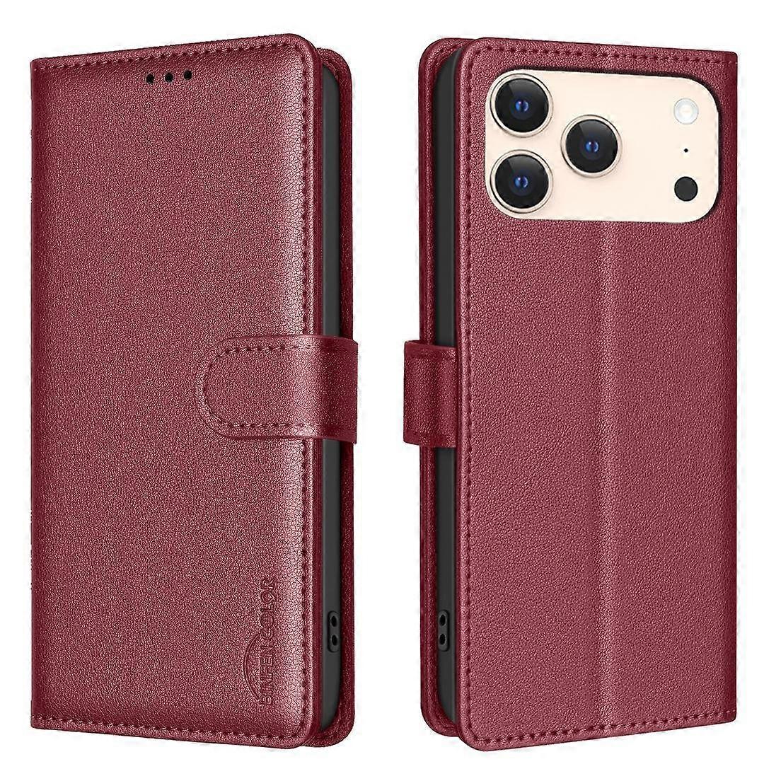 Litchi Texture RFID PU Case For iPhone 17 Pro Max