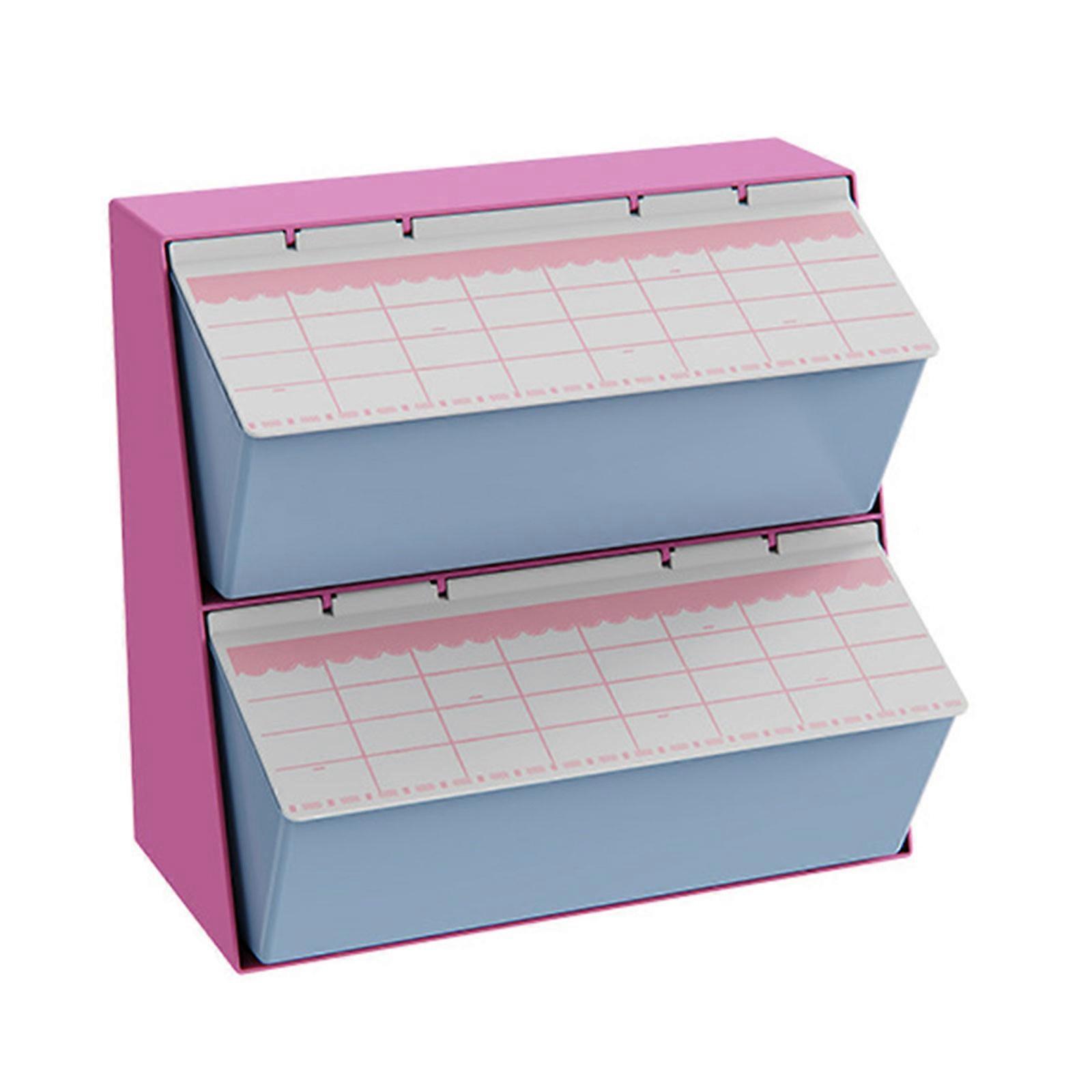 Coffee Pods And Teas Packet Organiser Box With Dustproof Lid For Countertop Organization Multi Section Container Multicolor