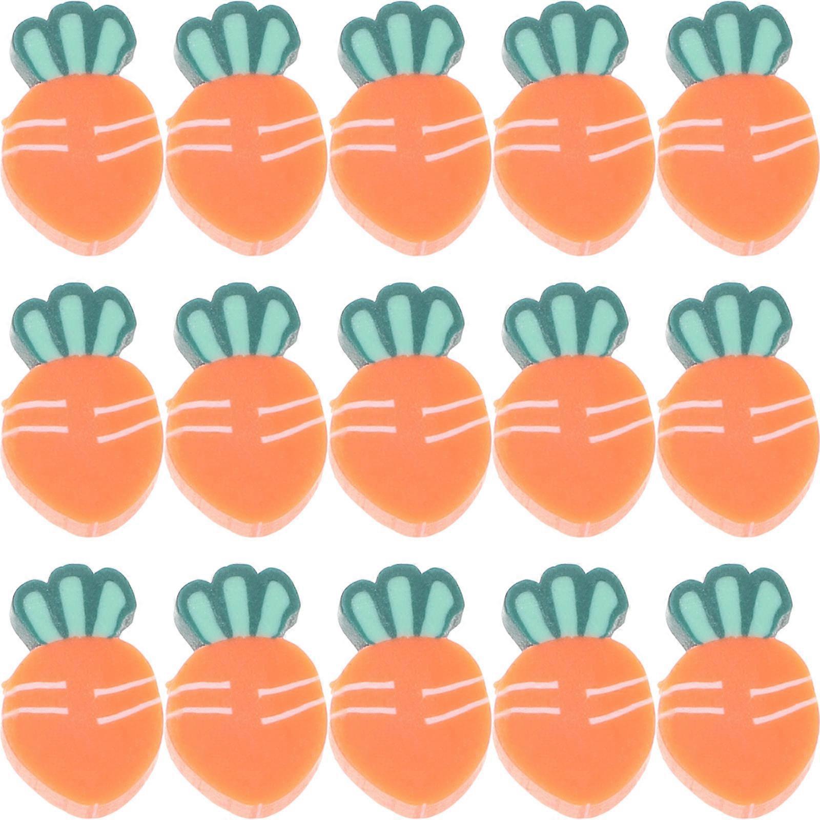 גזר חרוזים מלאכת יד פולימר חימר חרוזים לצמידים חג הפסחא DIY גזר צורת כתום 1.00X0.70X0.30 ס"מ 100 יחידות