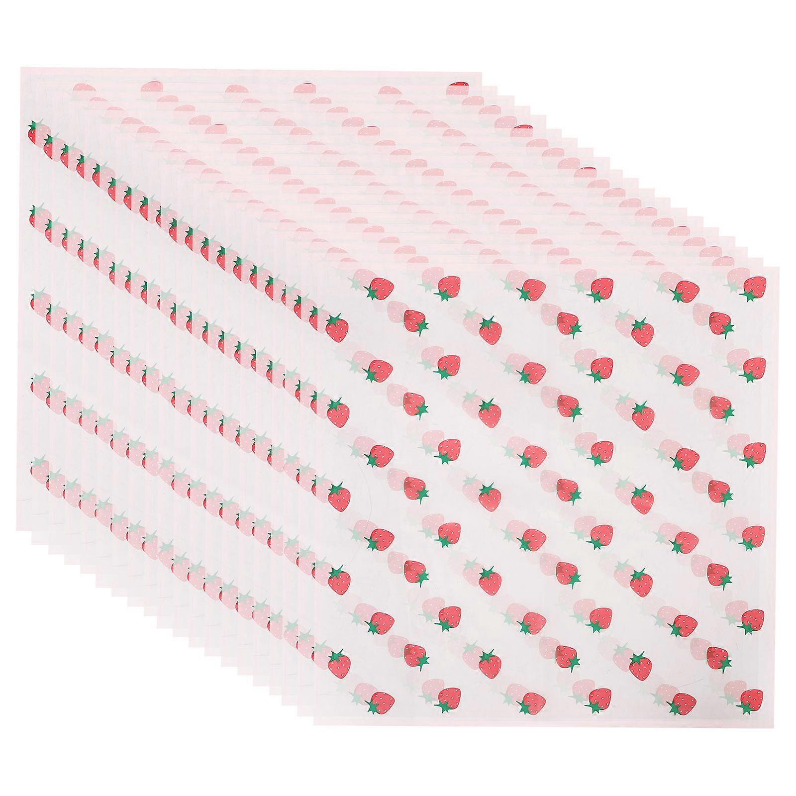 Strawberry Packaging Paper Gift Wrapping Paper for Home Use 20 Sheets