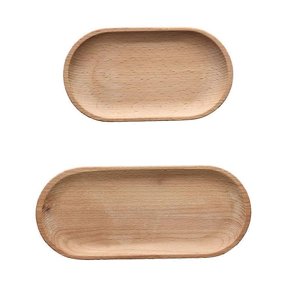 Chocolate Synthetic Wood Grain Serving Tray for Food Storage with Curved Edges Easy to Clean 2