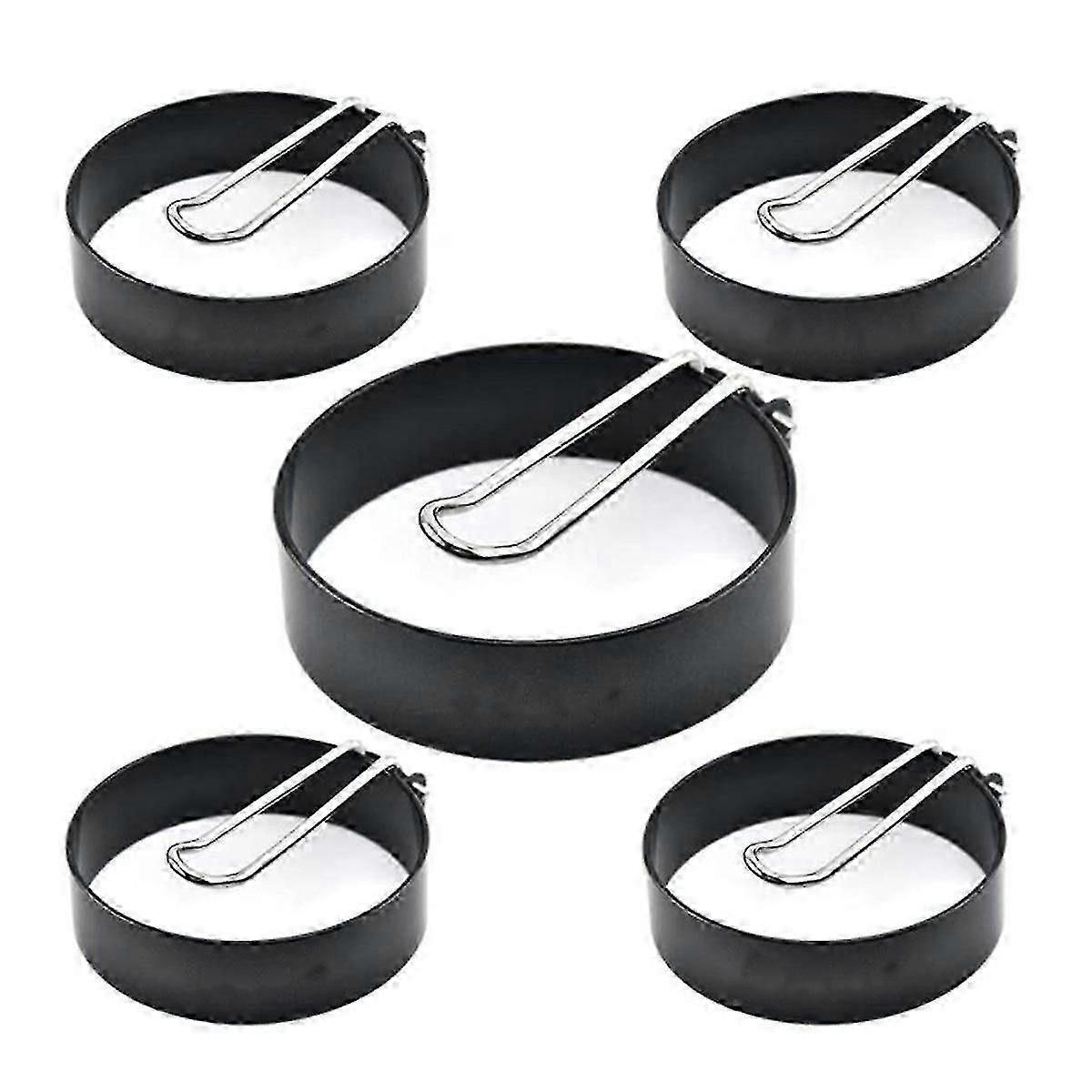 5 Pack Non-Stick Egg Rings for Griddle,Frying Egg Maker ,Egg Rings for Frying Cooking Eggs,Breakfas