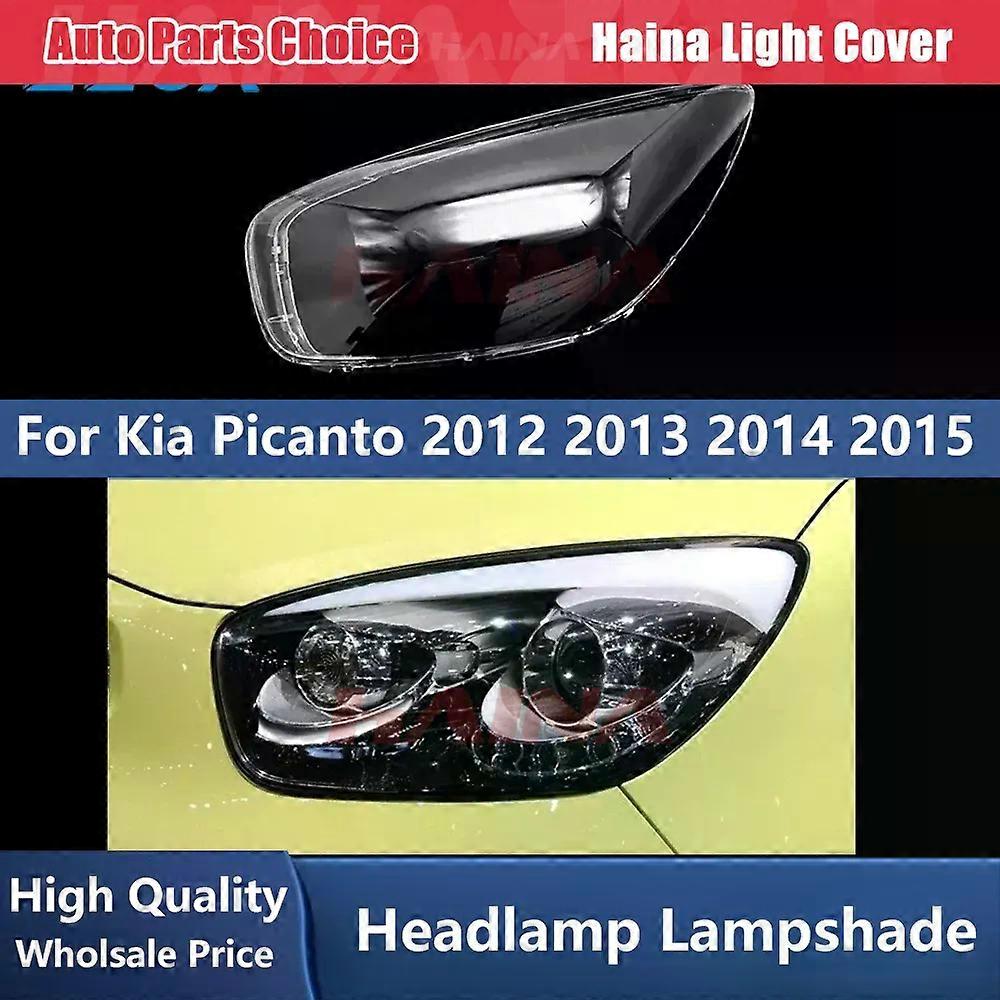 Headlight Cover For Kia Picanto 2012 2013 2014 2015 Headlamp Shade Lamp Shell Transparent Lampshade Replace Original Glass Lens