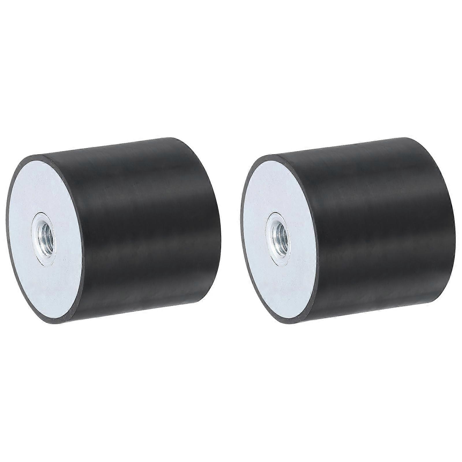 Pack of 2 50 x 45 mm M10 Threaded Bushings Made of Rubber, Vibration Insulators, Replaces AntiVibration Pads, Flat Silent Block Base Block.