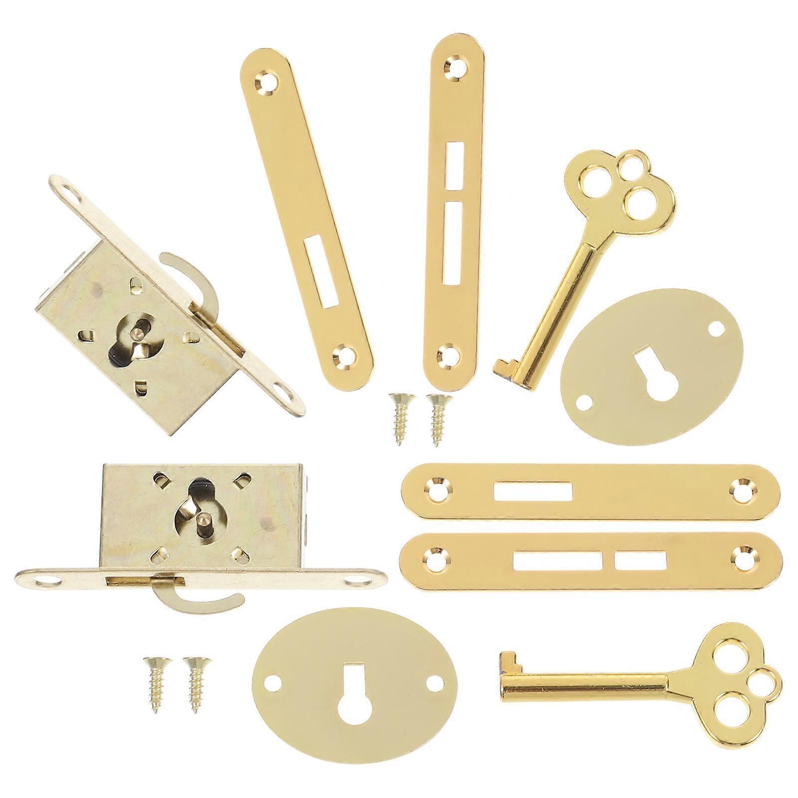 Vintage Box Locks with Keys – Decorative Cabinet Locks for Wooden Boxes, Closets, and Cabinets – Secure Buckle Design, Easy DIY Installation