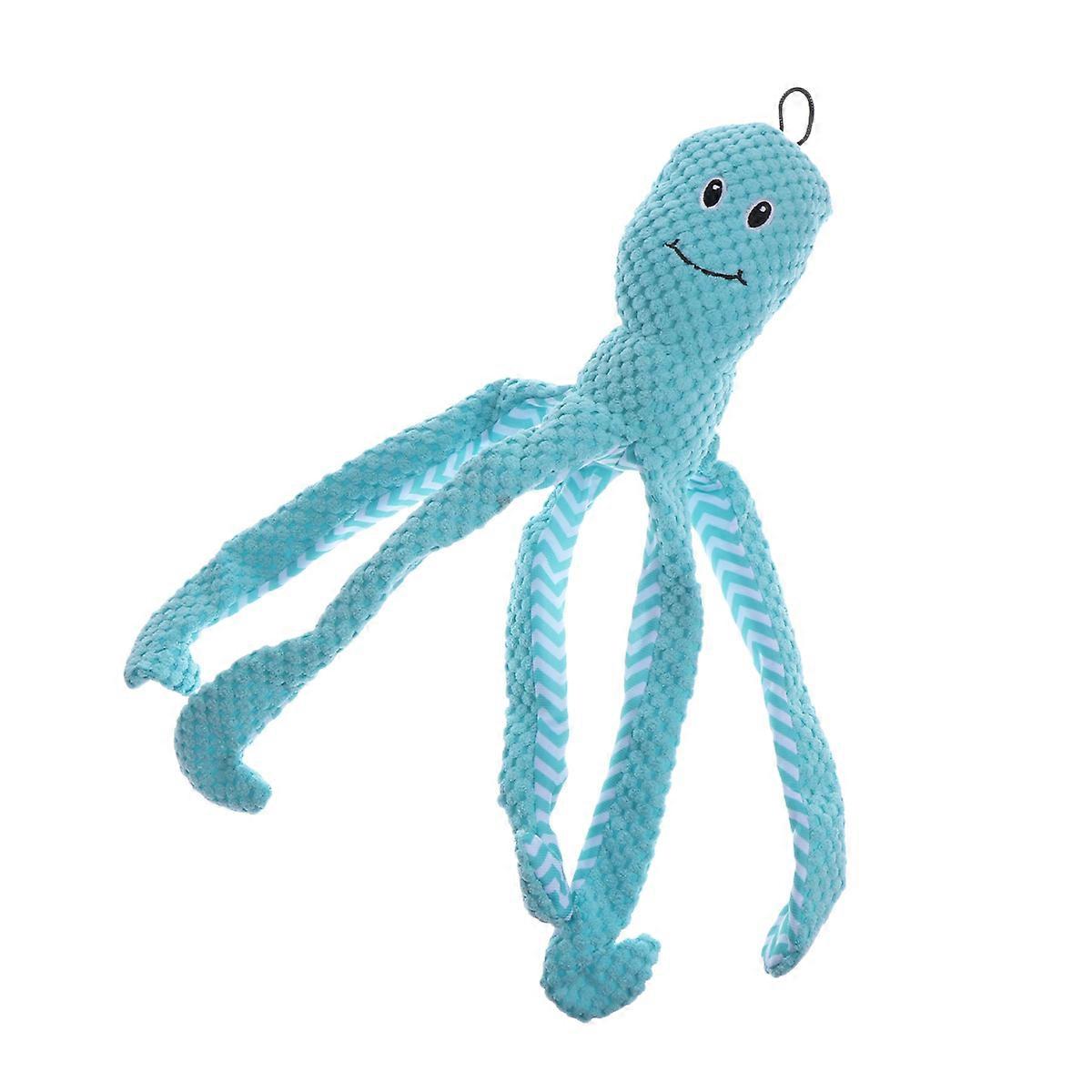 Skyblue Plush Octopus Toy for Dog Playing Durable Squeaky Design 12.5 Inches
