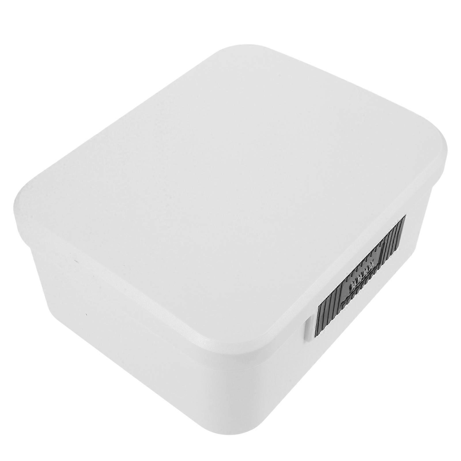 Portable Lock Box for Storage with Built-in Code Lock Ivory ABS Material 7.5 x 5.2 x 3.1 Inches