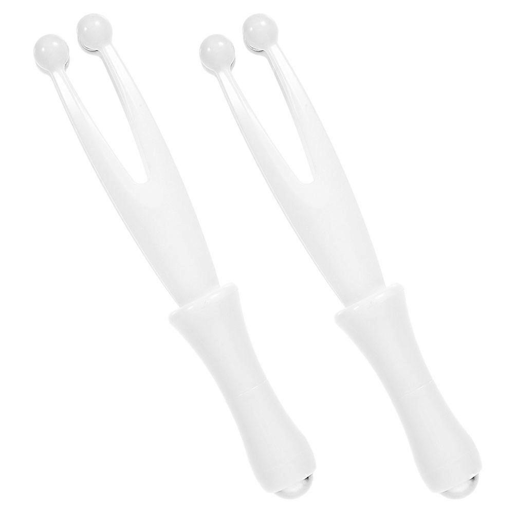 Finger Massage Roller Tool for Hand and Forearm Relief Portable Handheld Massager with Precision Ball Design Transparent 2pcs