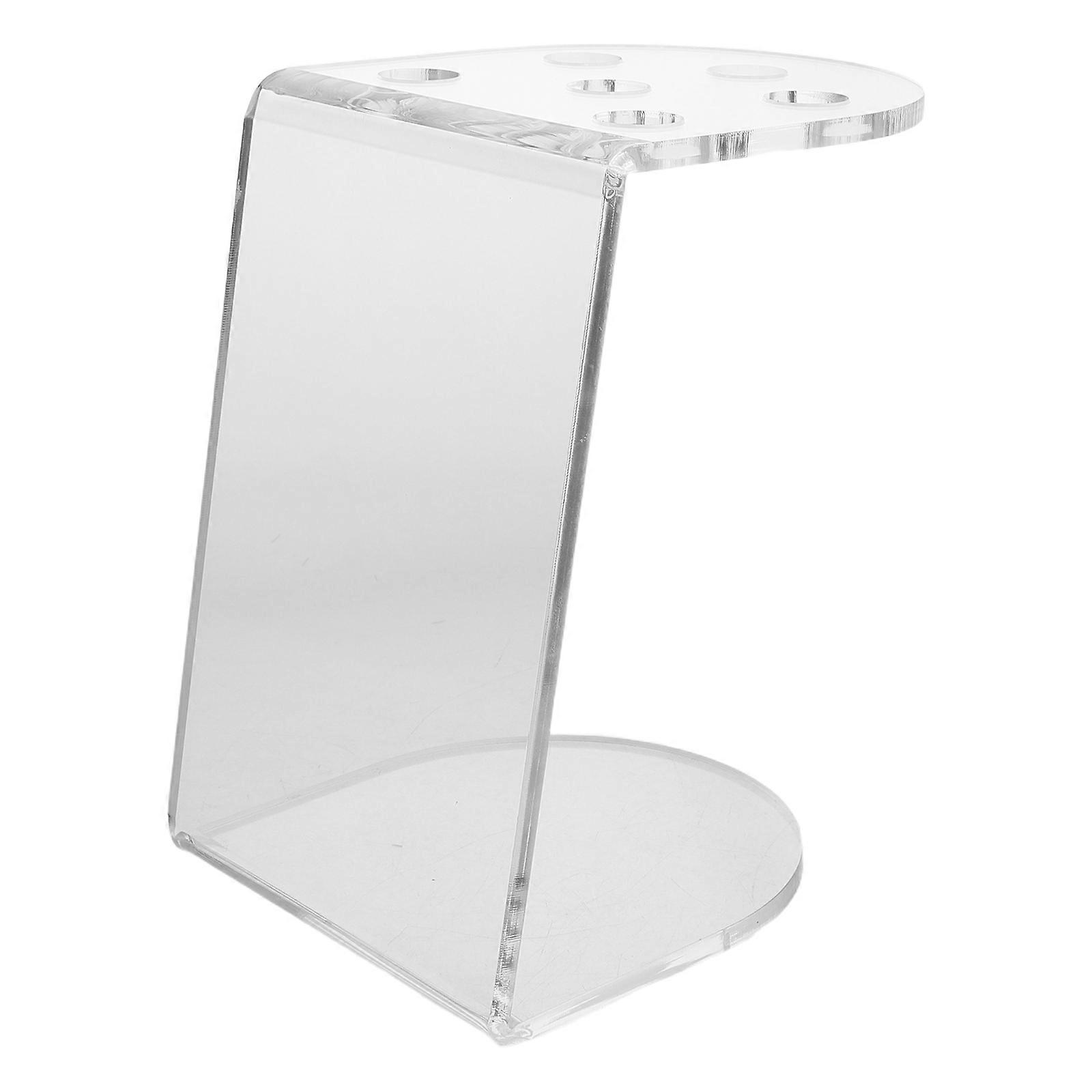 Acrylic Transparent Scissor Comb Holder for Hairdressing Tools – Compact Salon Organizer with Multiple Slots for Secure Storage on Stylist