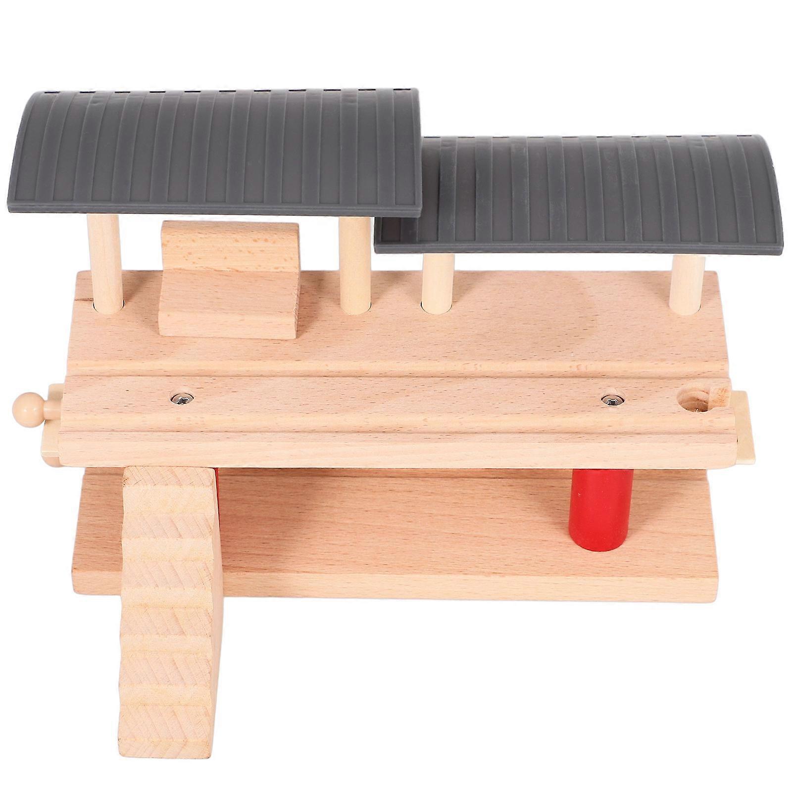 Train Platform DIY Model Railway Station Accessory for Creative Play, Enhances Imagination and Problem Solving Skills in Train and Track Building