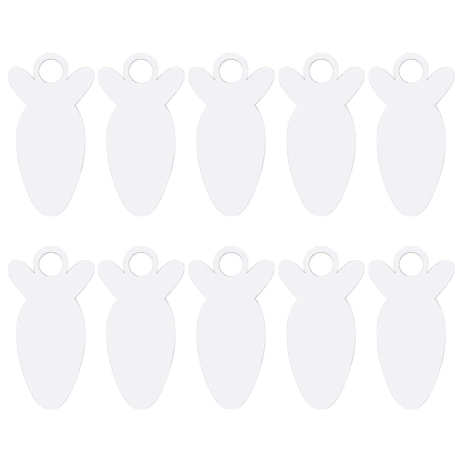 Becher, 10Pack practical transparent acrylic name tags. Unique transparent name tag cards.  acrylic name tags for cup lids.