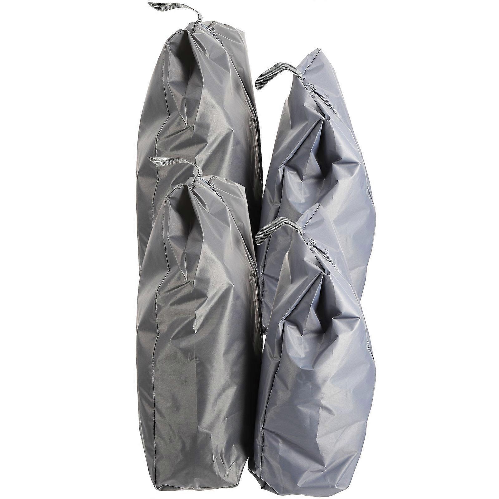 Portable Travel Shoe Bags with Zipper for Storage Use Grey Polyester Large Capacity Lightweight