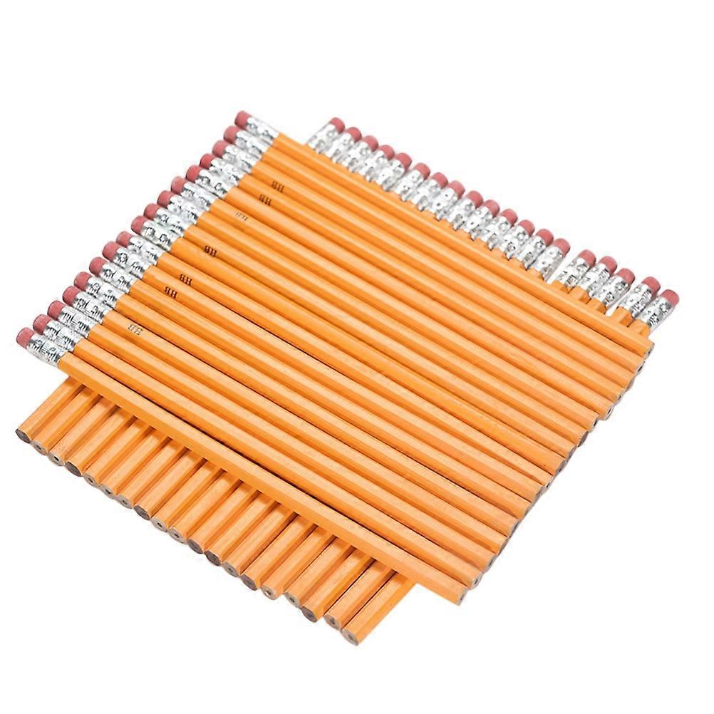 Yellow Writing Pencils with Eraser for Kids Made from Plastic Great for Home Schooling and Office Use 60pcs