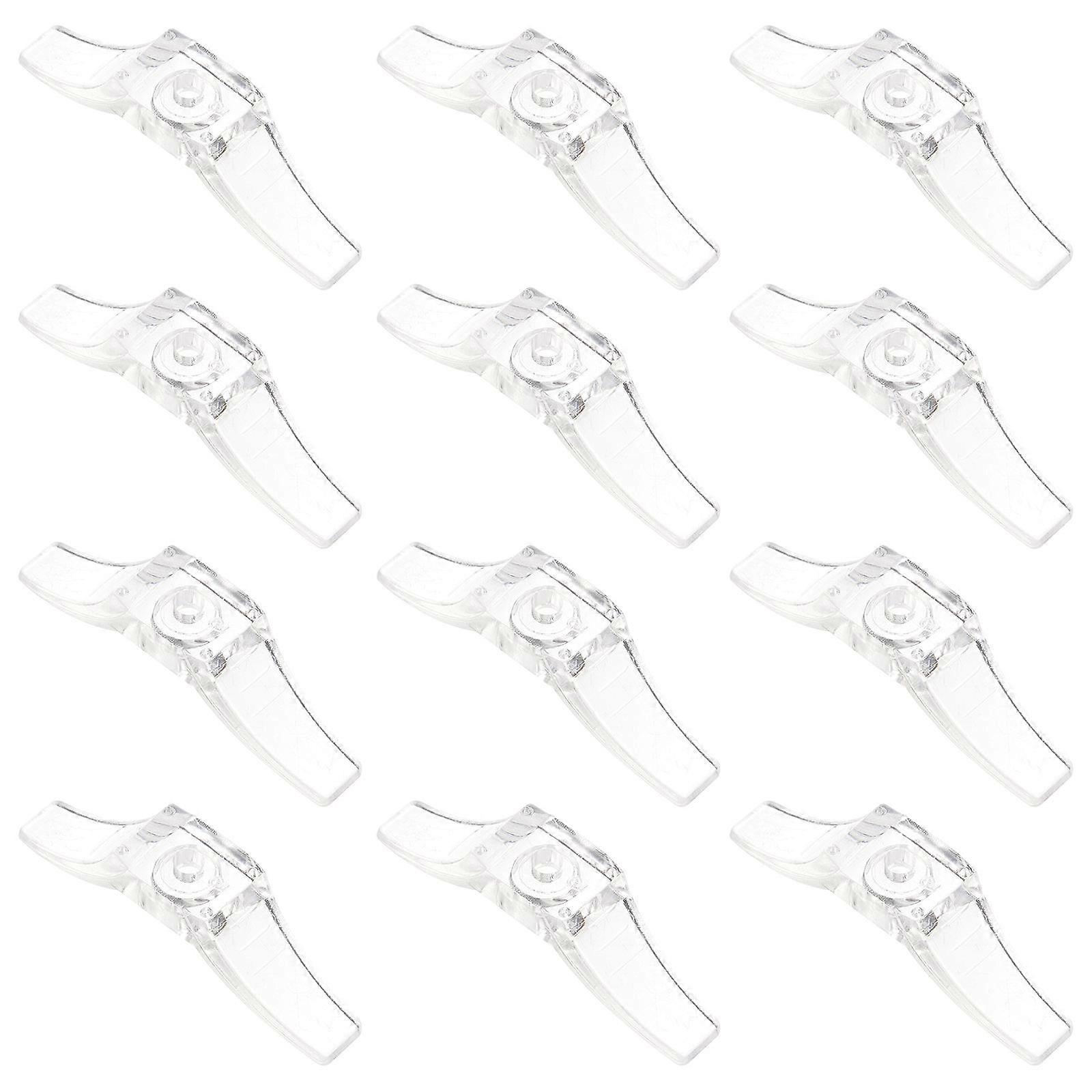 Curtain Rope Cleat Plastic Blind Cord Cleats Clear Color Design For Home Decoration Safety Rope Management 12Pcs