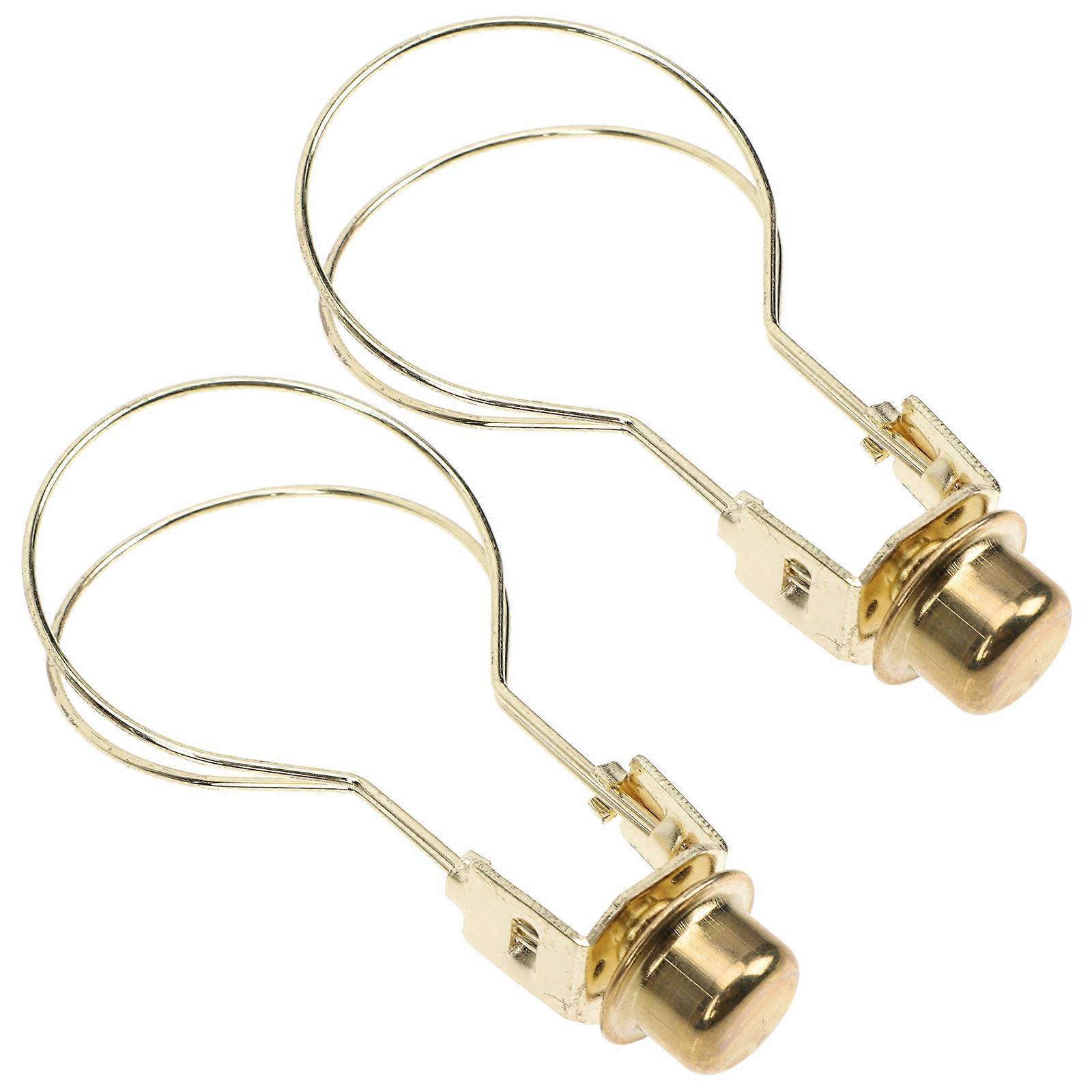 Lampshade Bulb Clip Accessories For Table Lights And Floor Lamps In Golden Color Made From High Hardness Iron 2Pcs