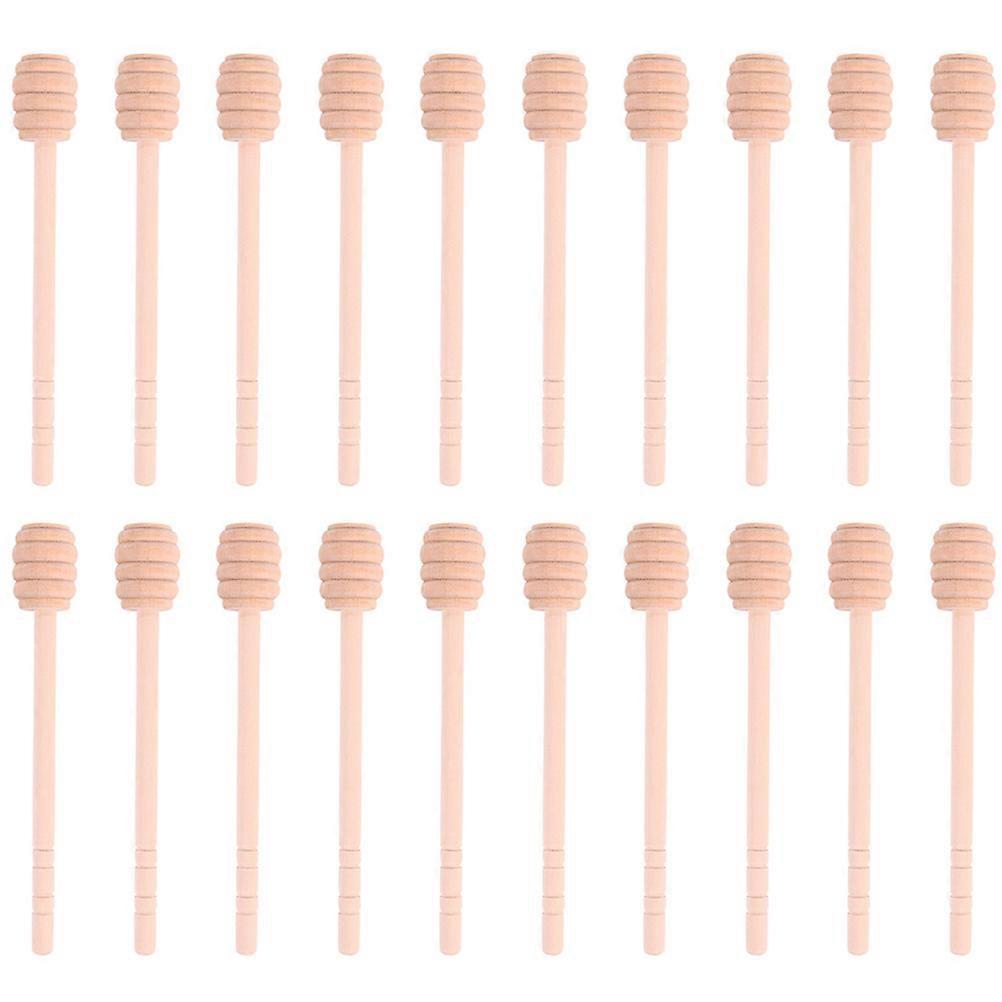 25 Wooden Honey Stirrer Sticks for Home Use Beige Color Easy to Operate 25Pcs
