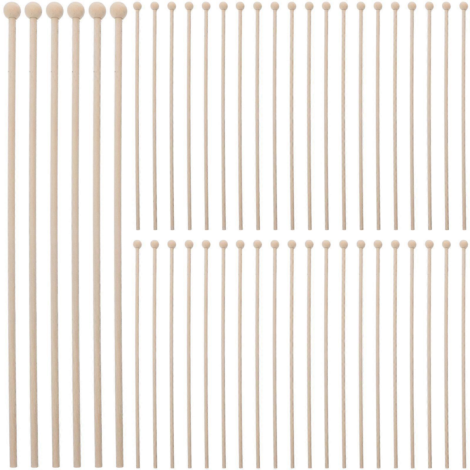 50pcs Handheld Flag Wooden Stick Flag Poles Rods Wooden Dowel For DIY Projects Crafting Events Parades Celebrations 30cm