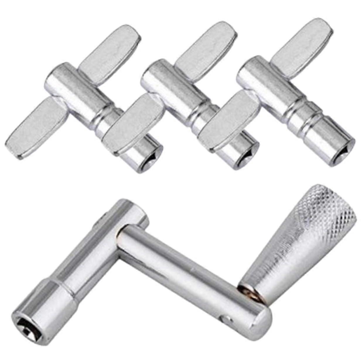 Drum Key 4-Piece Set Professional Metal Tuning Wrench Versatile for Drummers Marching Drums and Percussion Instruments