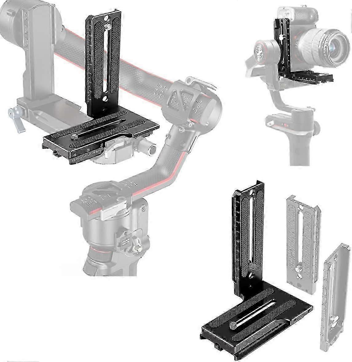 Piastra di sgancio rapido a sgancio rapido a commutazione orizzontale verticale in alluminio per Dji Ronin Rs2 Sc2 Zhiyun Weebill-S Treppiede stabilizzatore cardanico Monopiede e slrs