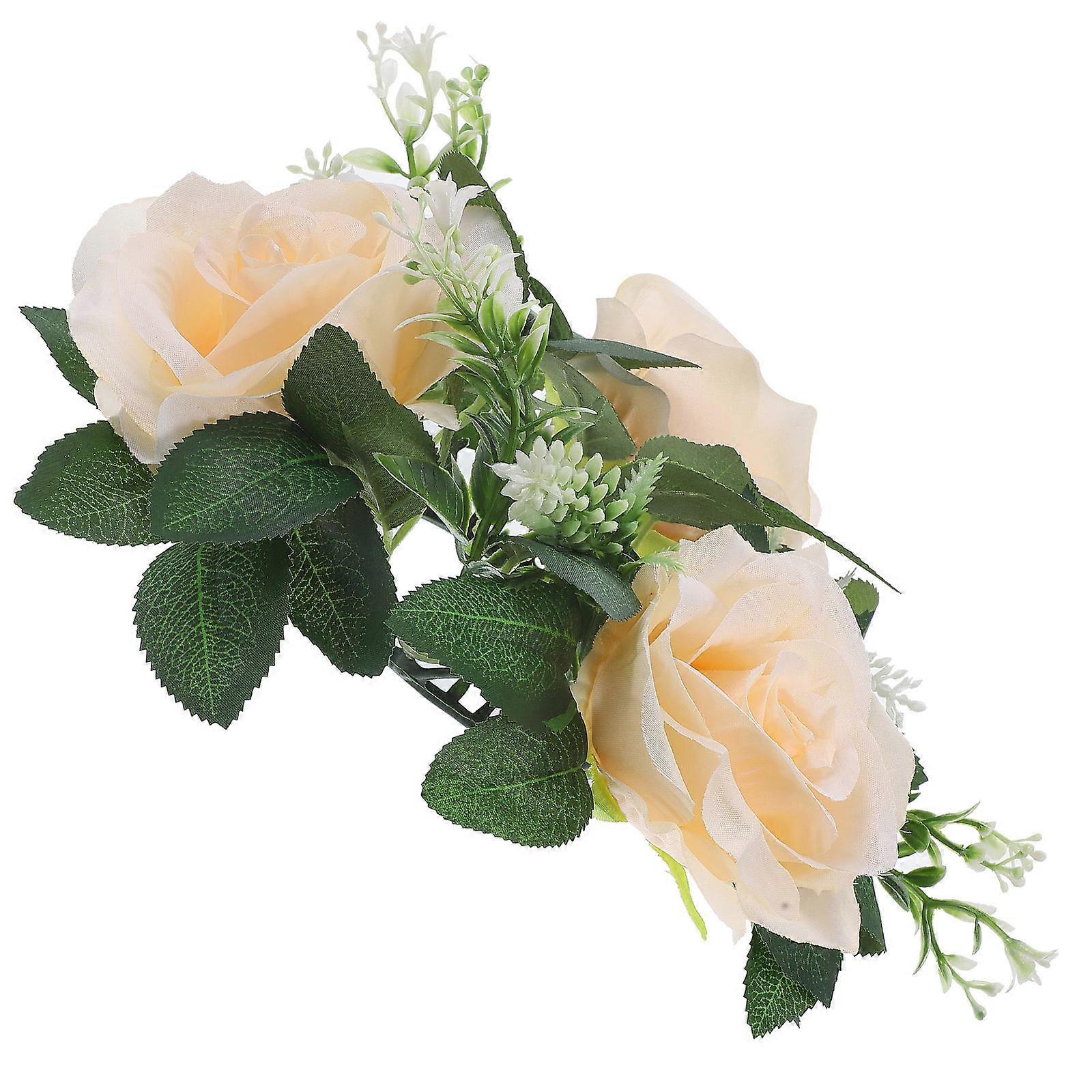 Rose Candle Wreath for Decoration with Lovely Look and Material Multi Color