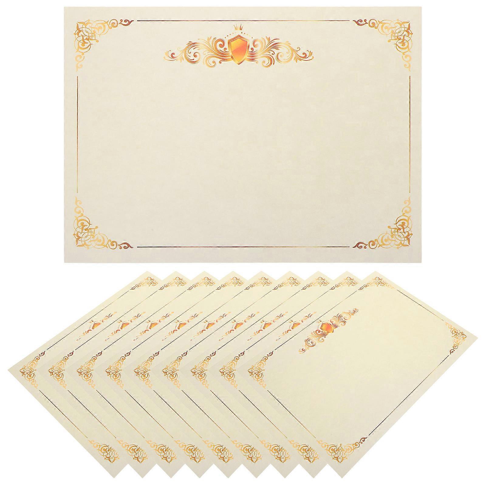 Khaki Blank Certificate Papers for DIY Use Made of Two Side Offset Paper 100 Sheets 8.5 x 11 inches