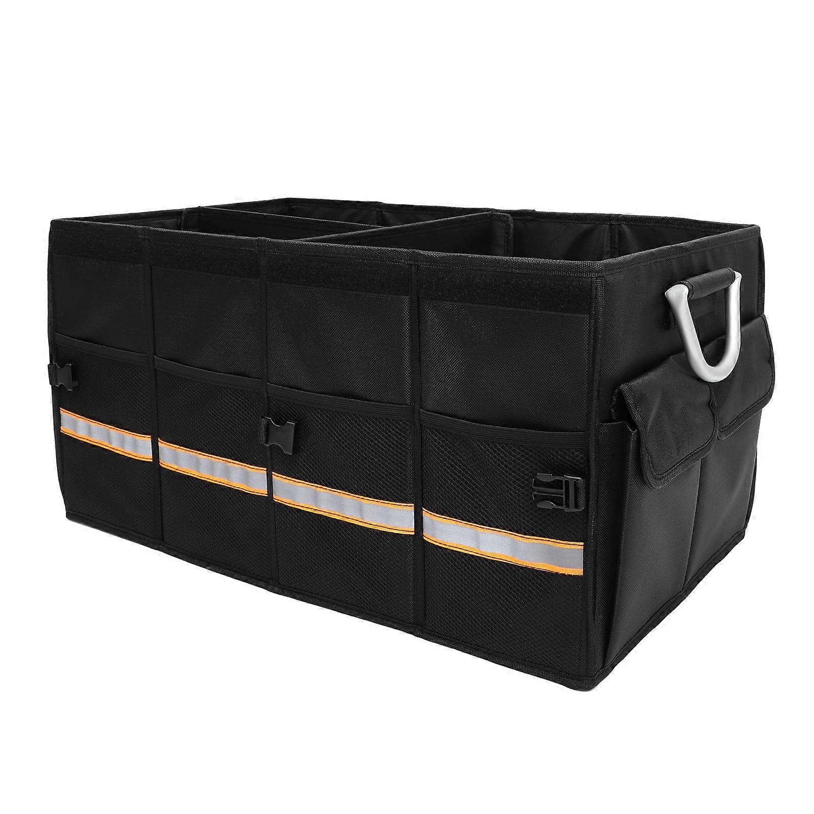 Car Multi-Functional Storage Box Foldable Design For Backseat Accessories 58X36cm 1Pcs