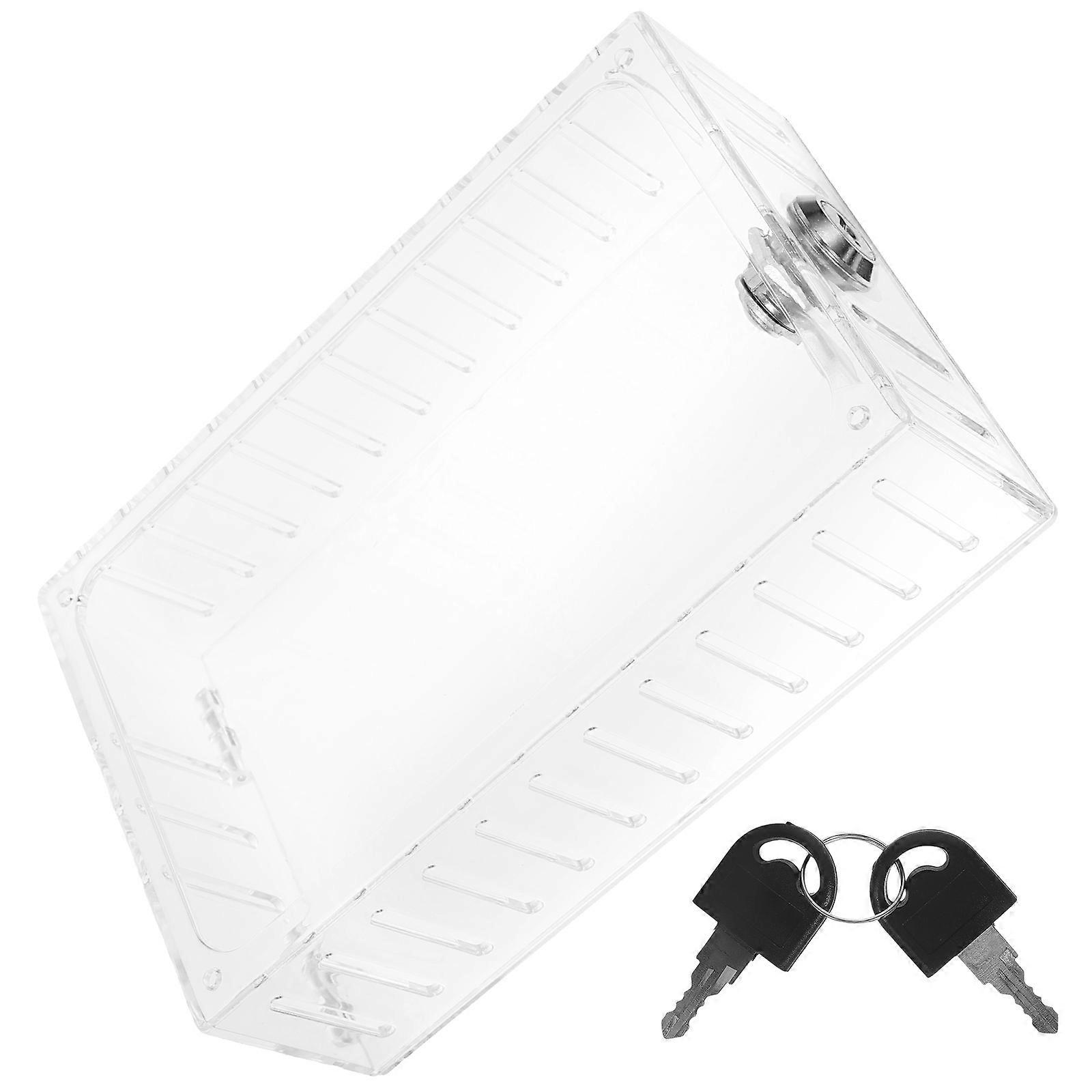 Thermostat Lock Box with Key Cover, Weatherproof Plastic Protector for Outdoor Use
