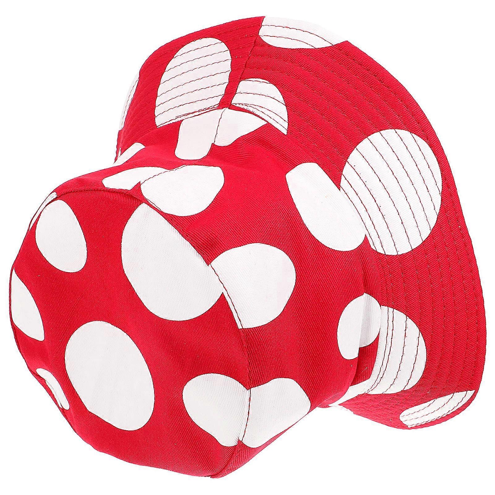Decorative Bucket Hat with Mushroom Pattern for Outdoor Sun Protection