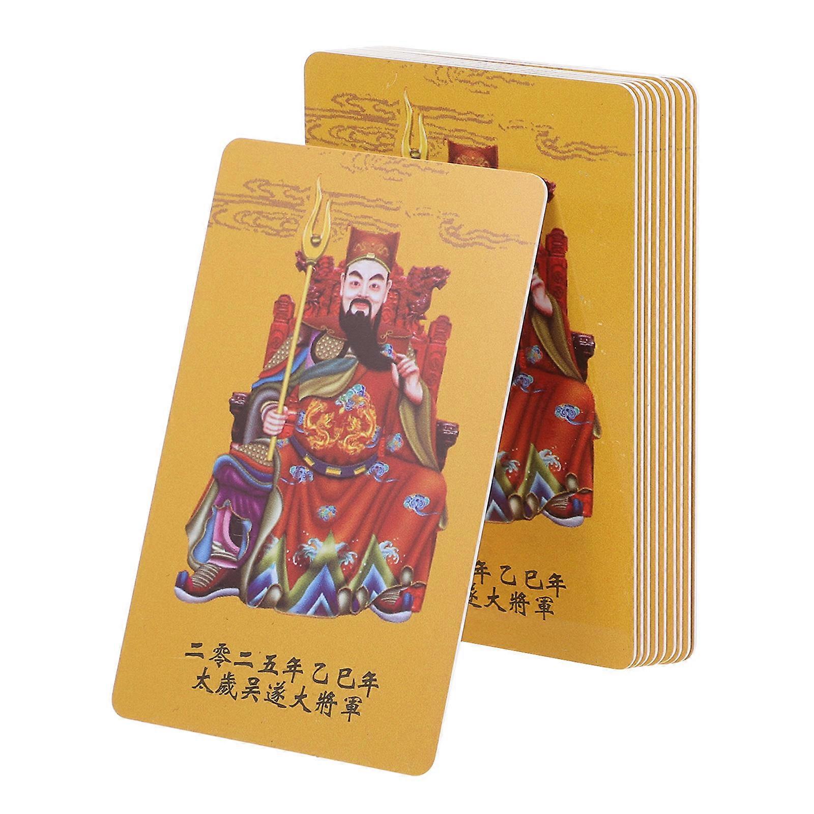 2025 Tai Sui Blessing Card for Decoration with Vibrant Colors and Design Made of PVC Multi 10pcs
