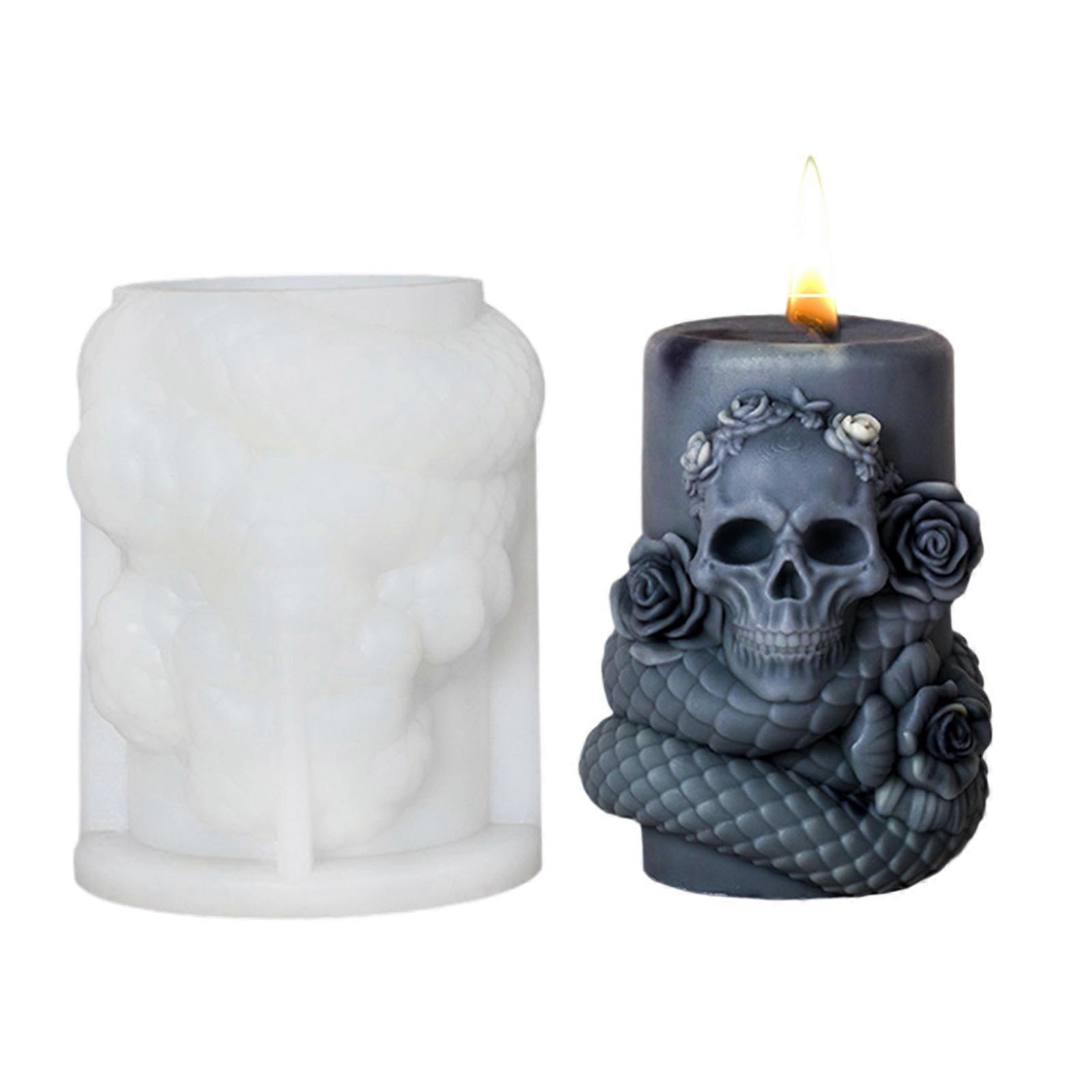 Handmade Casting Molds Cylindrical Snake Silicone Mould Rotating Snake Candle Molds for Table Decoration Multicolor