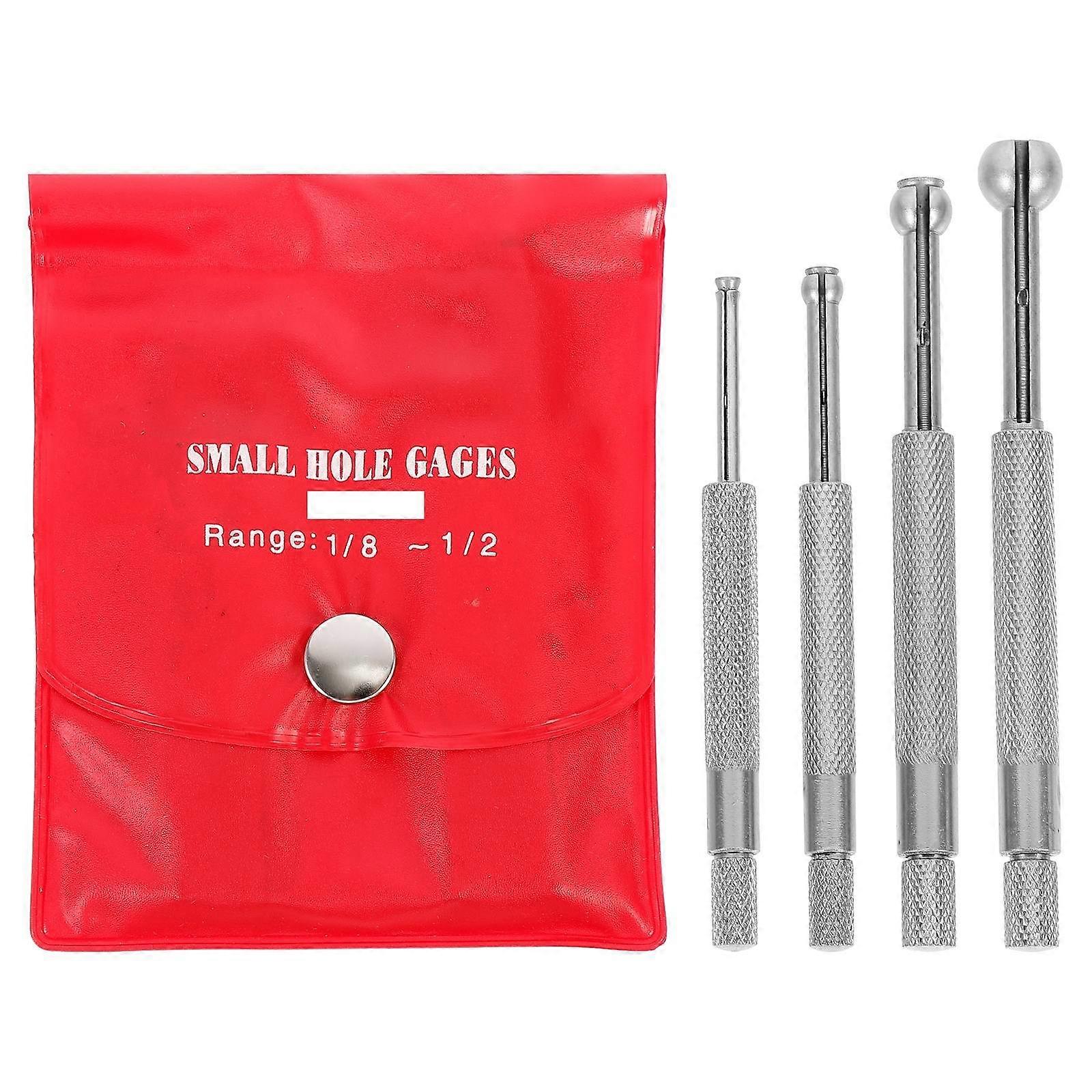 4Pcs Carbon Steel Gauges Telescoping Measuring Tool For Engineers And Technicians 3.62X0.39X0.20in Silver Designed For Measuring Inside Diameter