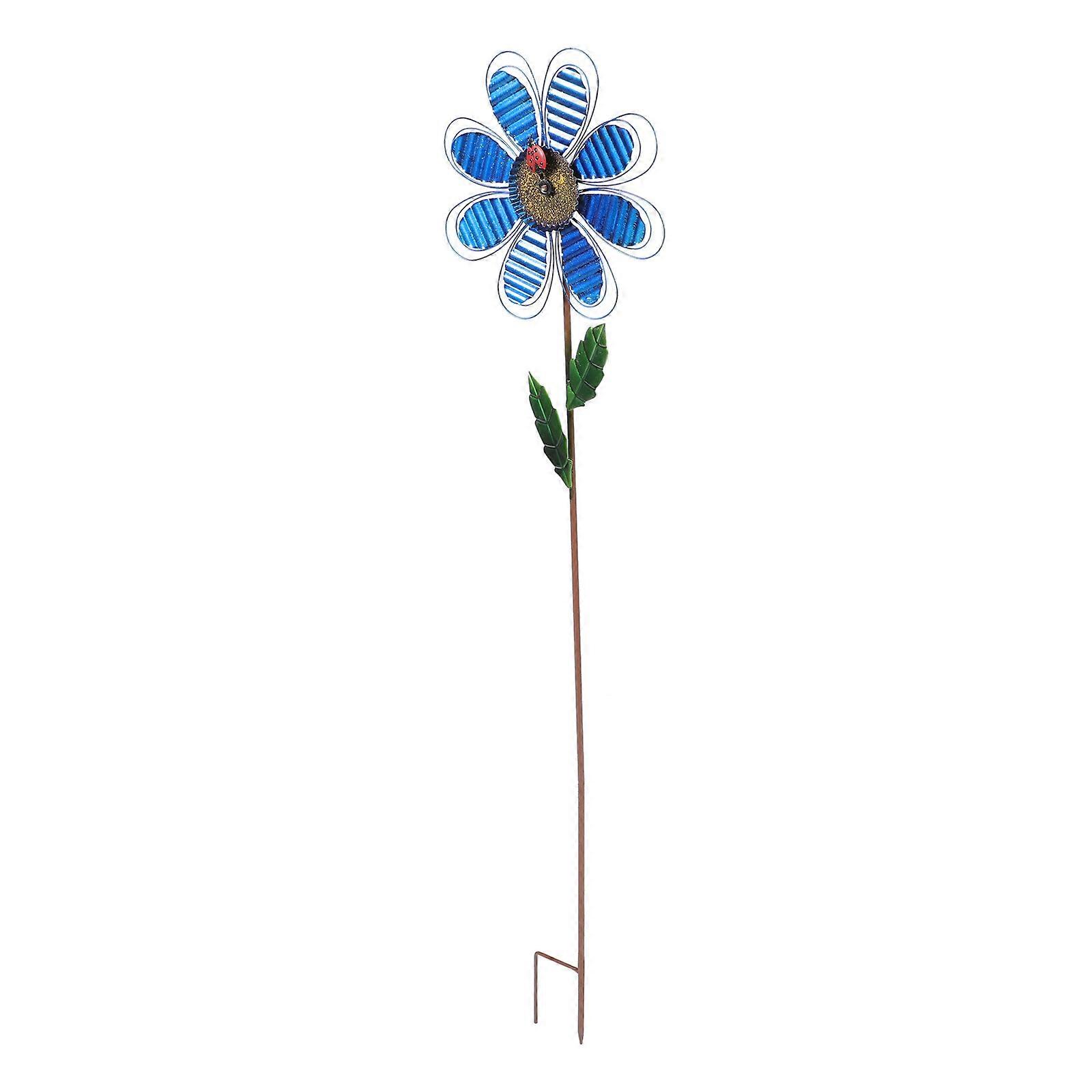 Metal Yard Windmill Ornaments Artistic Courtyard Decoration 47.2×11×1.6in Smooth Polished Surface 1Pack