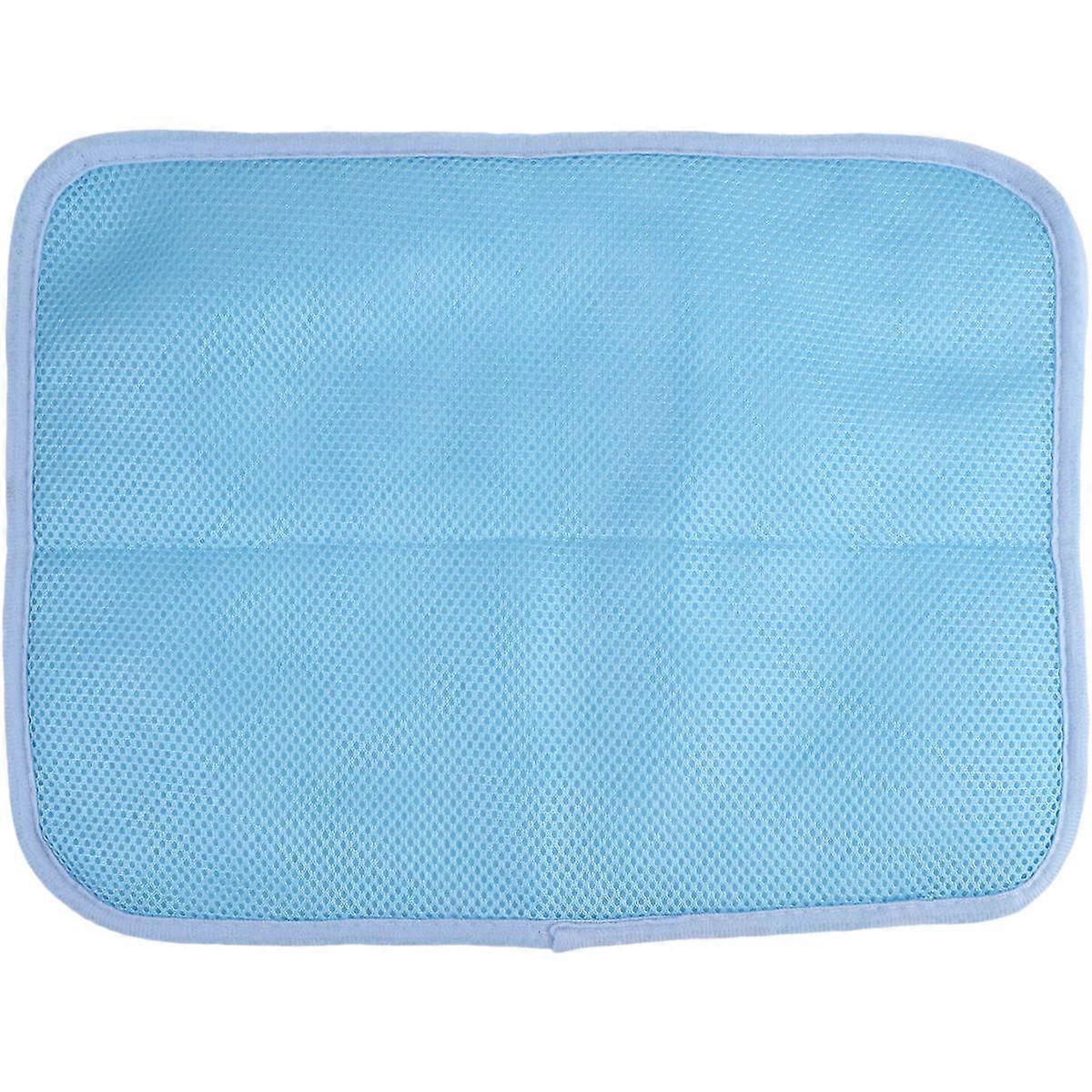 夏の使用に最適な猫と犬のためのポータブルペット冷却パッドライトブルー40x30cm冷却1個