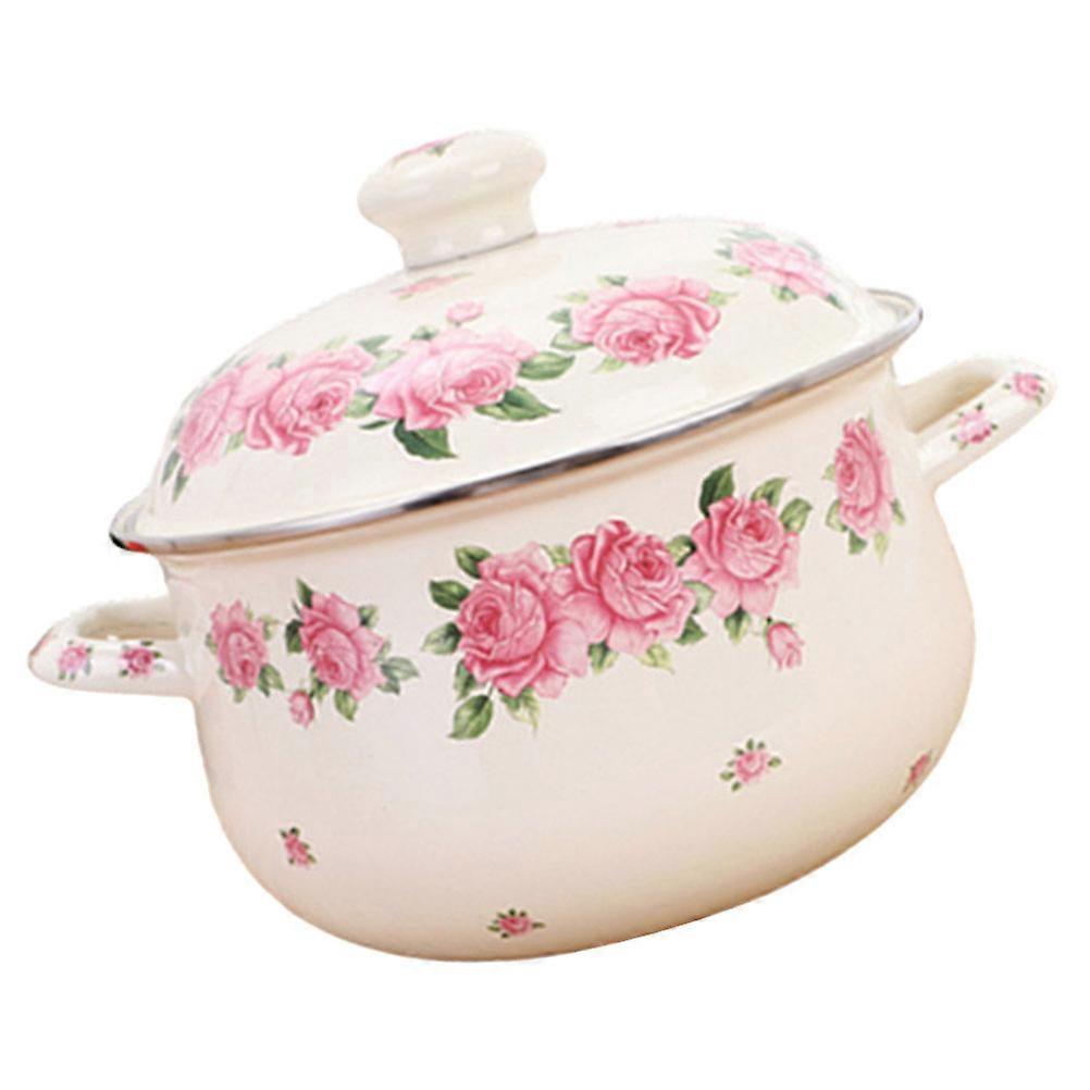 Multi Color Enamel Stock Pot With Lid For Graduation Cooking 24.00X20.00X15.00CM 1Pcs