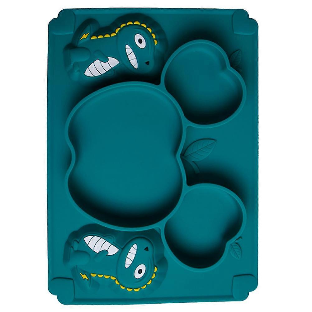 Silicone Suction Plate, Portable Non Skid Compartment Bowl for High Temperature Resistance and Easy Cleaning During Mealtime