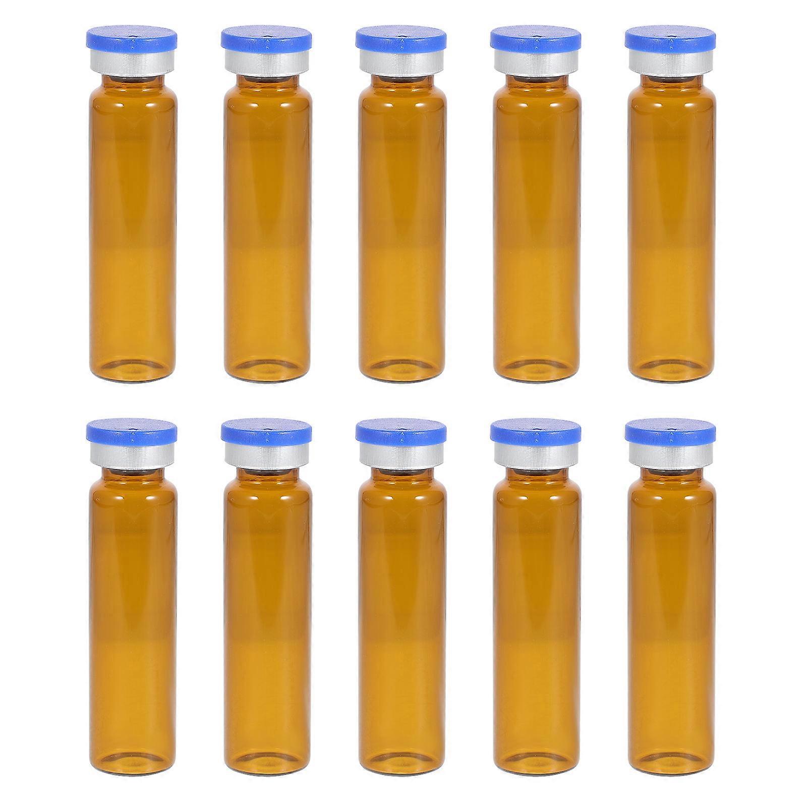 25pcs Glass Sample Vials with Screw Caps for Chemical Reagents and Medicine Powders – Transparent, Multi Use Bottles for Laboratory and Industrial Use