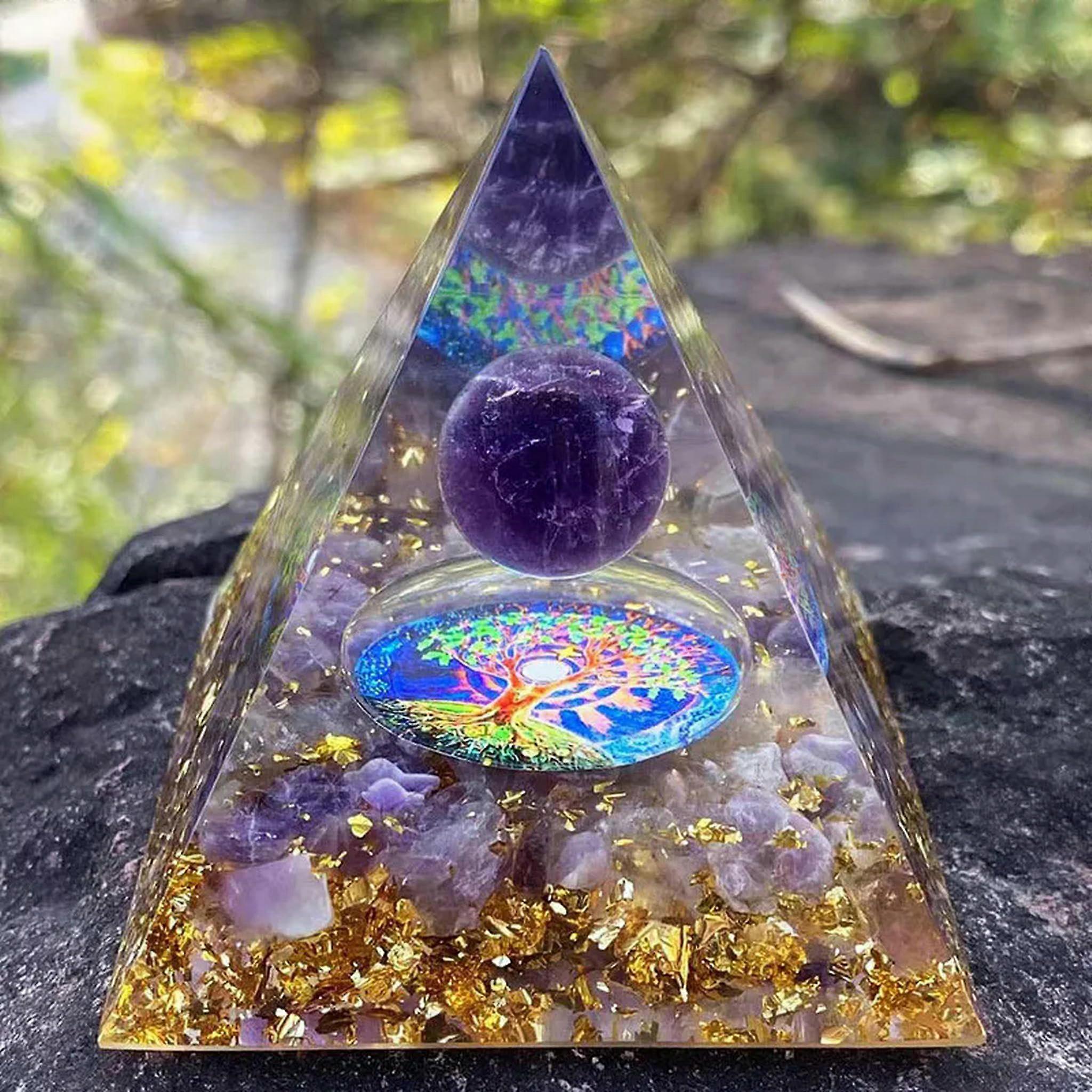 Large Orgone Orgonite Crystal Pyramid