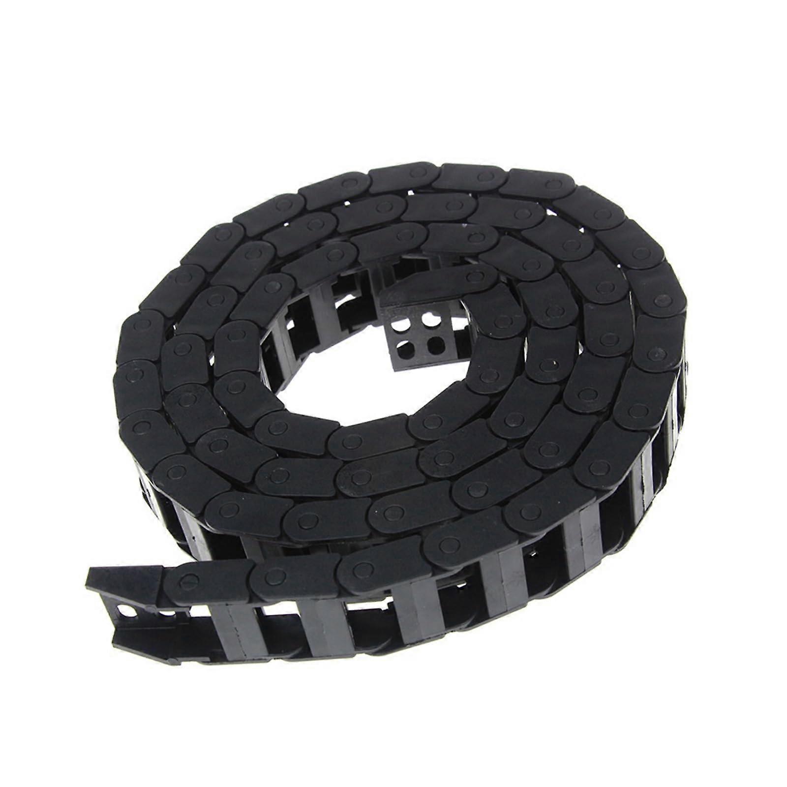 Towing Rail 1 Metre Long R18 Cable Chain 10mm x 10mm Wire Tow Carrier Plastic Gear Tow Chain with End Connectors Movable Protection 10x10mm