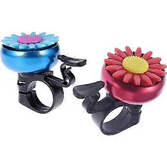 2 Pcs Sunflower Bike Bell for Kids - Fun Children's Bicycle Cycling Accessory Edition 0812