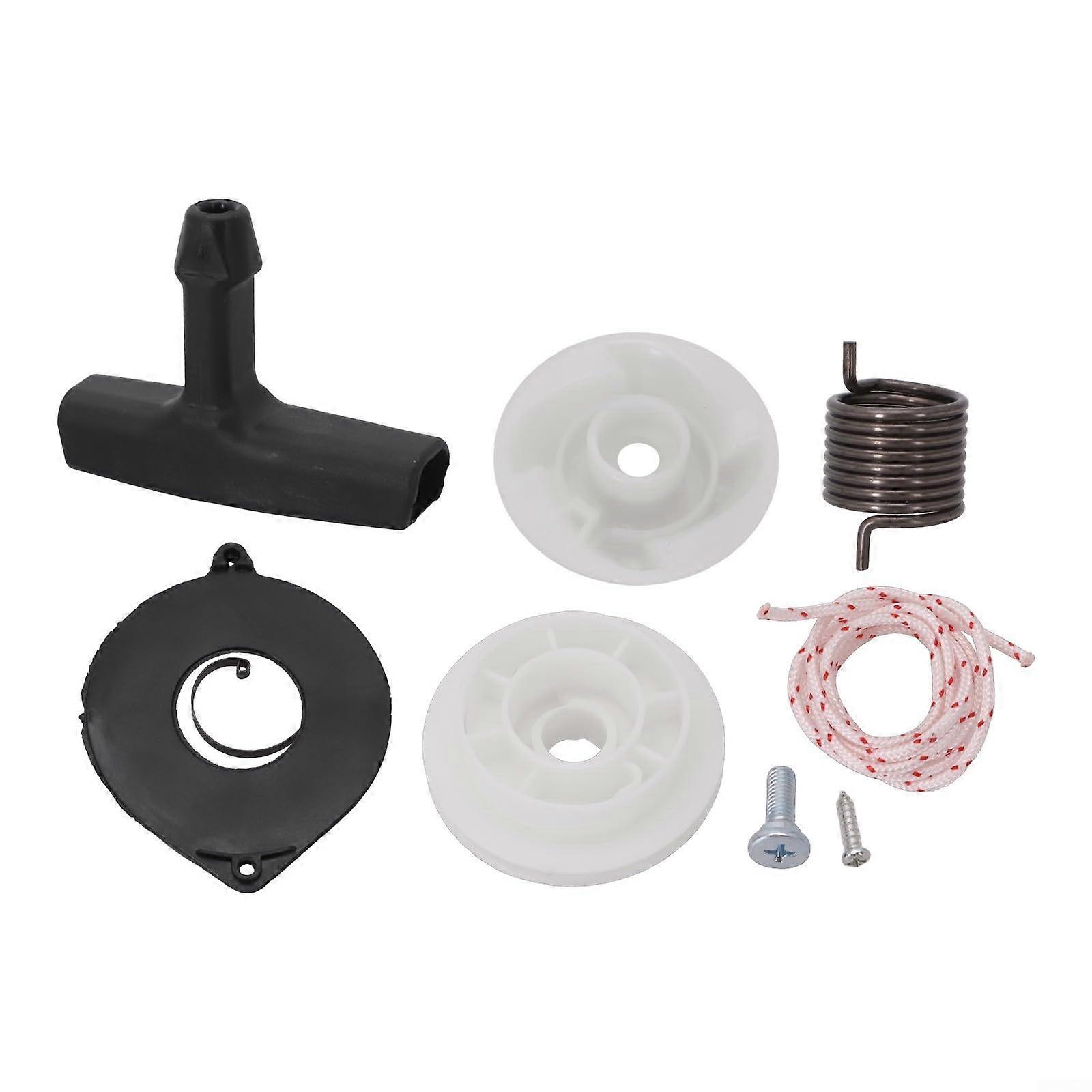 Chainsaw Pull Starter Assembly Repair Kit with Rope, Spring, and Housing for Easy Maintenance