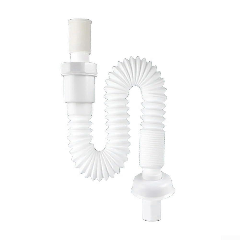 Flexible Telescopic Drain Pipe Sink Drain Pipe Fittings 1.5 Inch White Durable Easy Installation Compatible with Standard Sinks