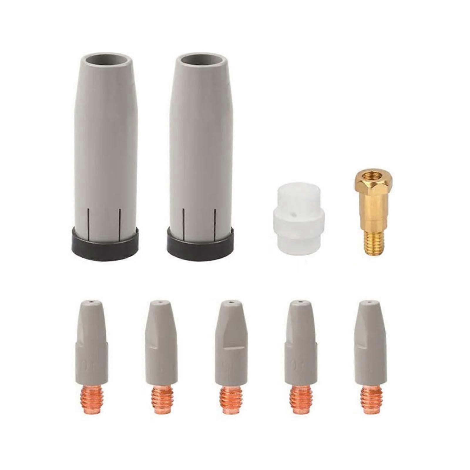 Conductive Nozzle Set, Conductive Nozzle Tips, Upgrades for 24KD Welders, Designed for Precision and Long Service Life, 9Piece 1.0 Mm