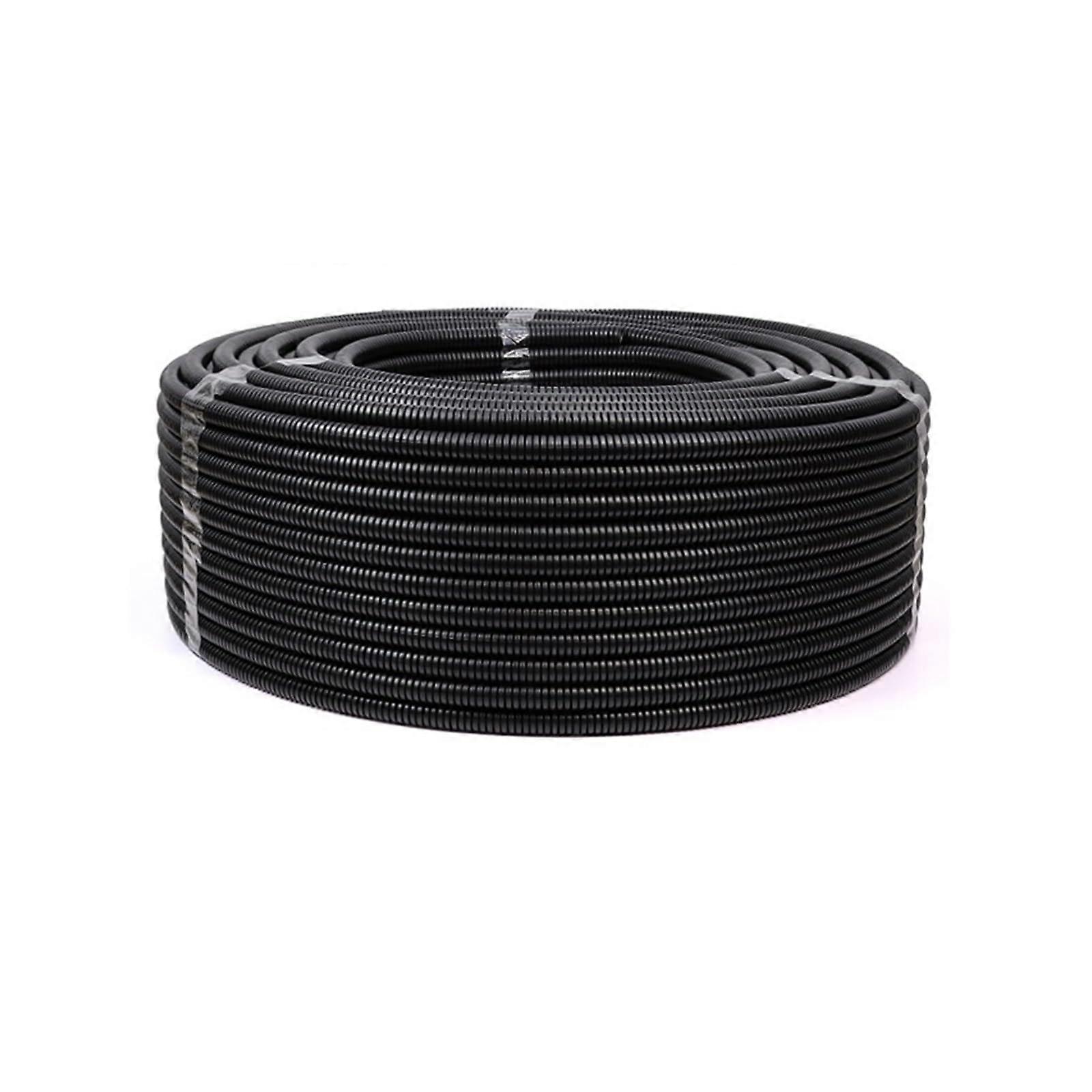 PP Isoliert Wellrohr 12x15.8mm - Black PP Kunststoff Wellrohr Isoliertes Drahtschlauchauto für Drahtschutz und Isolierung